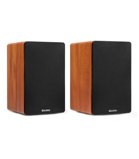 AUDIZIO KS01 ALTAVOCES ACTIVO + PASIVO DE ESTANTERÍA 40W Rms BT 4" (Madera y Negro)
