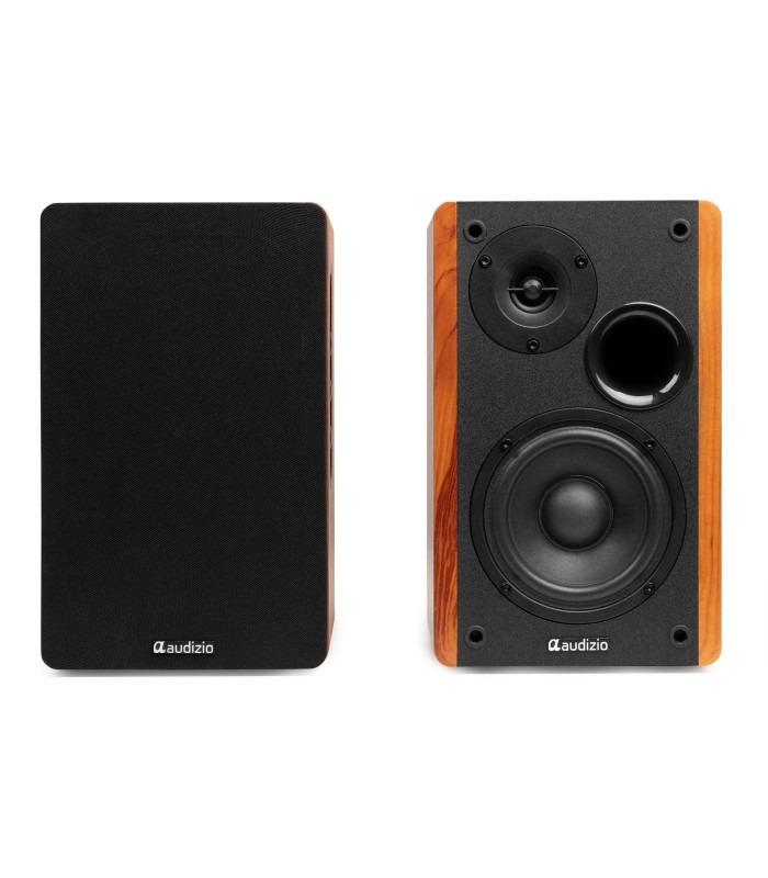 AUDIZIO KS01 ALTAVOCES ACTIVO + PASIVO DE ESTANTERÍA 40W Rms BT 4" (Madera y Negro)