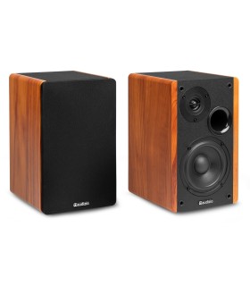 AUDIZIO KS01 ALTAVOCES ACTIVO + PASIVO DE ESTANTERÍA 40W Rms BT 4" (Madera y Negro)