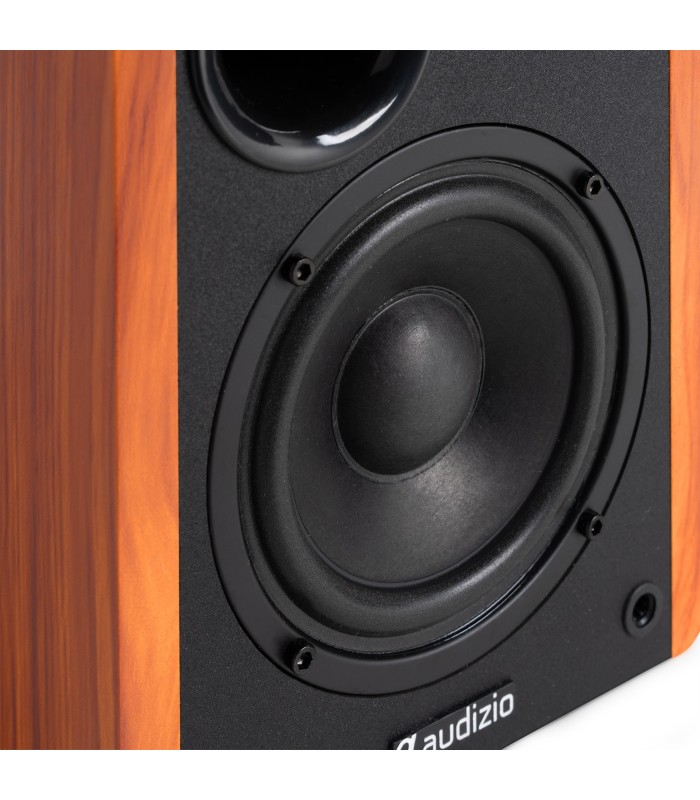 AUDIZIO KS01 ALTAVOCES ACTIVO + PASIVO DE ESTANTERÍA 40W Rms BT 4" (Madera y Negro)