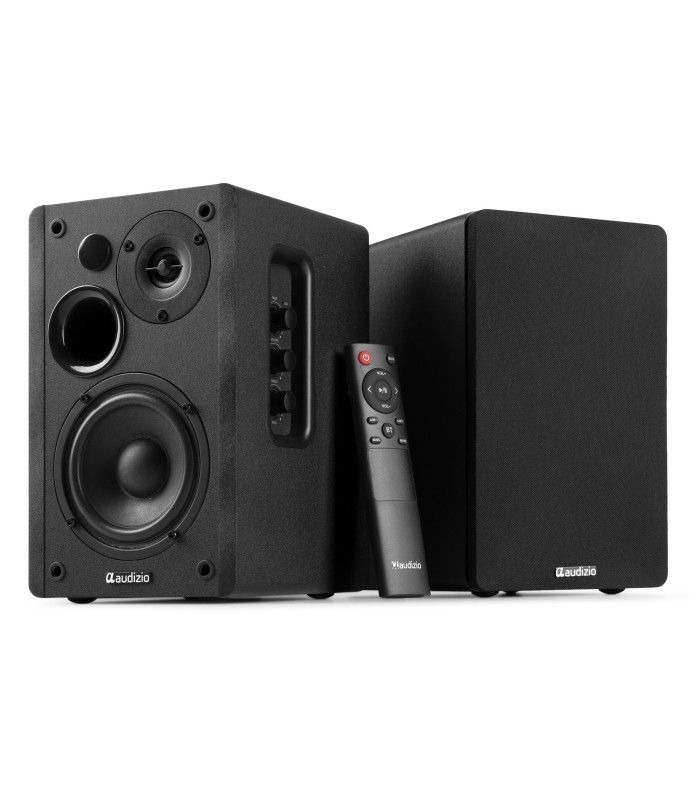AUDIZIO KS01 ALTAVOCES ACTIVO + PASIVO DE ESTANTERÍA 40W Rms BT 4" (Negro)