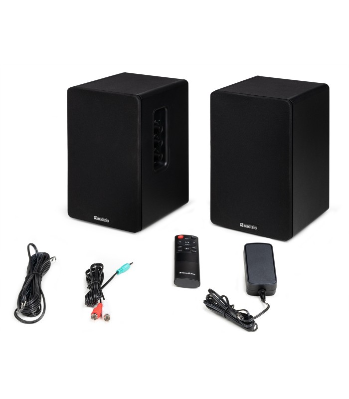 AUDIZIO KS01 ALTAVOCES ACTIVO + PASIVO DE ESTANTERÍA 40W Rms BT 4" (Negro)