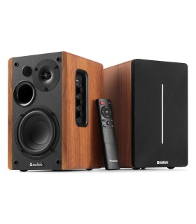 AUDIZIO KS01B ALTAVOCES ACTIVO + PASIVO DE ESTANTERÍA 60W Rms BT 4" (Madera)