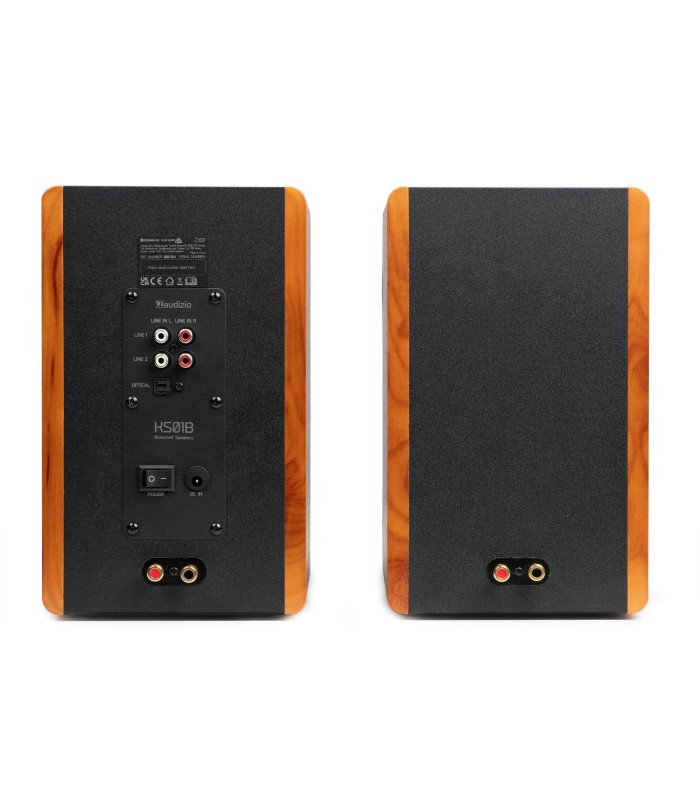 AUDIZIO KS01B ALTAVOCES ACTIVO + PASIVO DE ESTANTERÍA 60W Rms BT 4" (Madera)