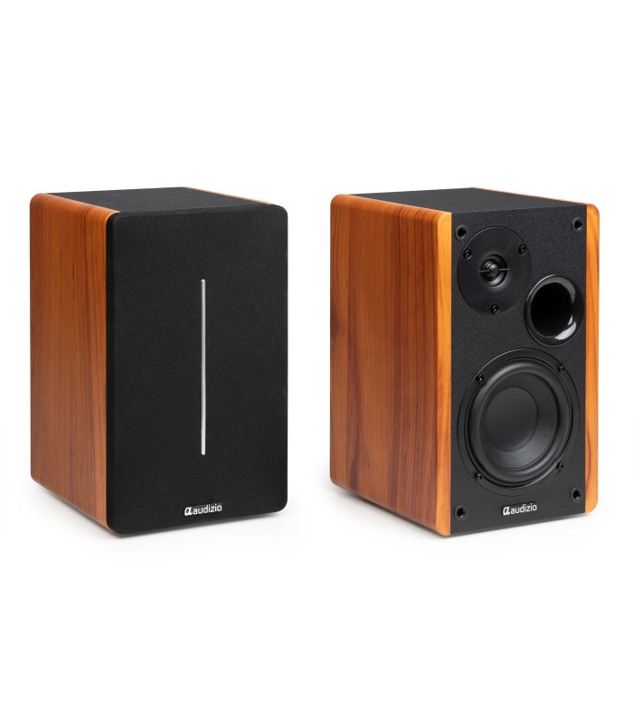AUDIZIO KS01B ALTAVOCES ACTIVO + PASIVO DE ESTANTERÍA 60W Rms BT 4" (Madera)