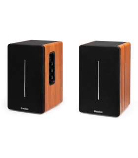 AUDIZIO KS01B ALTAVOCES ACTIVO + PASIVO DE ESTANTERÍA 60W Rms BT 4" (Madera)