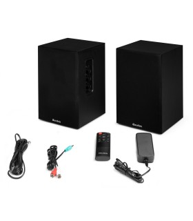 AUDIZIO KS02 ALTAVOCES ACTIVO + PASIVO DE ESTANTERÍA 40W Rms BT 4" (Negro)