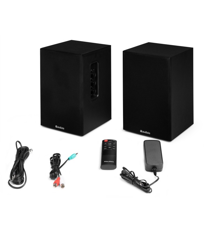 AUDIZIO KS02 ALTAVOCES ACTIVO + PASIVO DE ESTANTERÍA 40W Rms BT 4" (Negro)