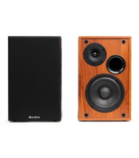 AUDIZIO KS02 ALTAVOCES ACTIVO + PASIVO DE ESTANTERÍA 40W Rms BT 4" (Madera)
