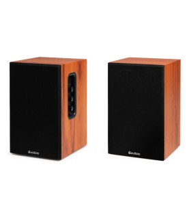 AUDIZIO KS02 ALTAVOCES ACTIVO + PASIVO DE ESTANTERÍA 40W Rms BT 4" (Madera)