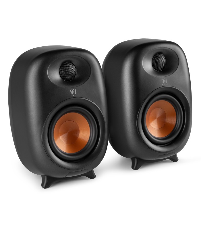 AUDIZIO RS80 ALTAVOCES ACTIVO + PASIVO DE ESTANTERÍA 80W Rms BT 4" (Negro)