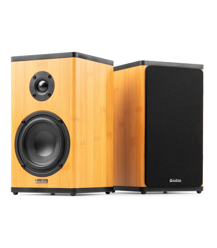 AUDIZIO BS20 ALTAVOCES ACTIVOS DE ESTANTERÍA CON BATERÍA 50W Rms BT 4" (Bambú)