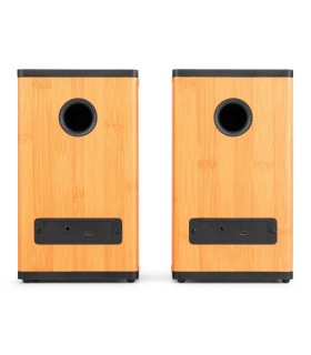 AUDIZIO BS20 ALTAVOCES ACTIVOS DE ESTANTERÍA CON BATERÍA 50W Rms BT 4" (Bambú)