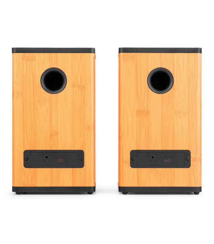 AUDIZIO BS20 ALTAVOCES ACTIVOS DE ESTANTERÍA CON BATERÍA 50W Rms BT 4" (Bambú)