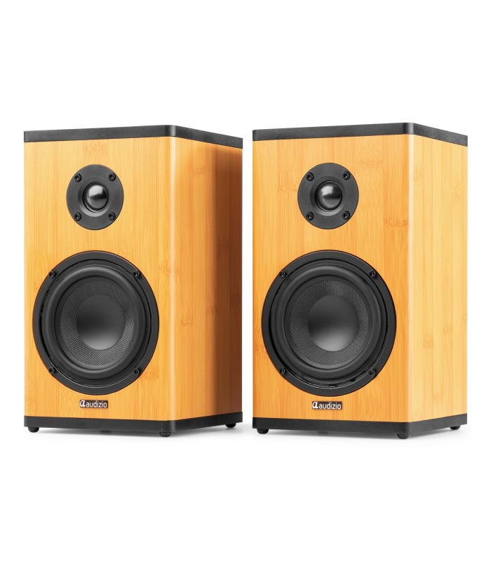 AUDIZIO BS20 ALTAVOCES ACTIVOS DE ESTANTERÍA CON BATERÍA 50W Rms BT 4" (Bambú)