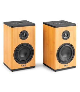 AUDIZIO BS20 ALTAVOCES ACTIVOS DE ESTANTERÍA CON BATERÍA 50W Rms BT 4" (Bambú)