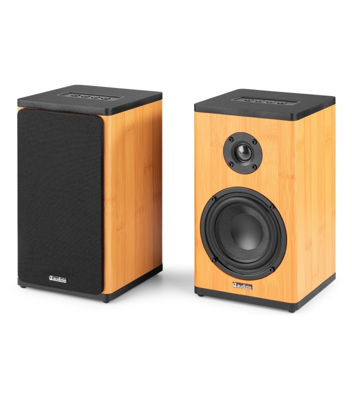 AUDIZIO BS20 ALTAVOCES ACTIVOS DE ESTANTERÍA CON BATERÍA 50W Rms BT 4" (Bambú)