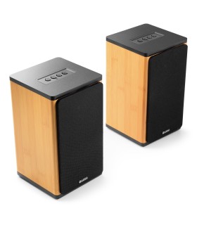 AUDIZIO BS20 ALTAVOCES ACTIVOS DE ESTANTERÍA CON BATERÍA 50W Rms BT 4" (Bambú)