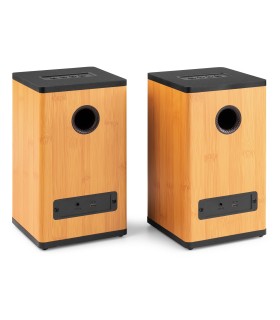 AUDIZIO BS20 ALTAVOCES ACTIVOS DE ESTANTERÍA CON BATERÍA 50W Rms BT 4" (Bambú)