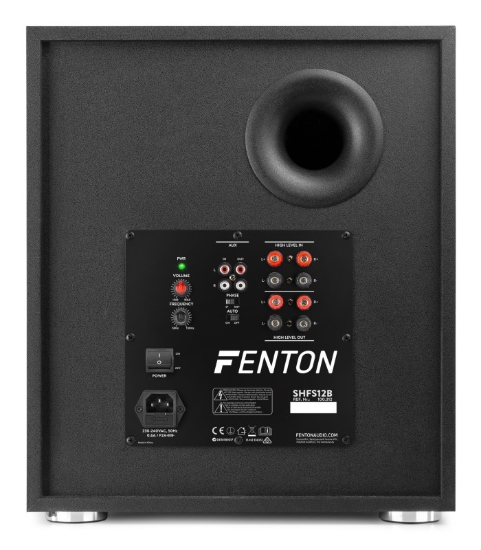 FENTON SHFS12B SUBWOOFER ACTIVO 12" 200W Rms (Negro)