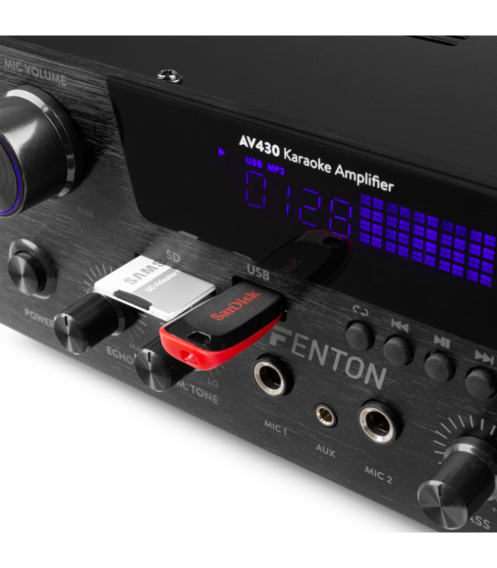 FENTON AV430B AMPLIFICADOR HIFI 2 x 300W 2 CANALES BLUETOOTH