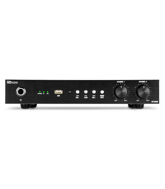 POWER DYNAMICS WT460A AMPLIFICADOR ESTÉREO 4 x 60W 4 CANALES BLUETOOTH WIFI RJ45