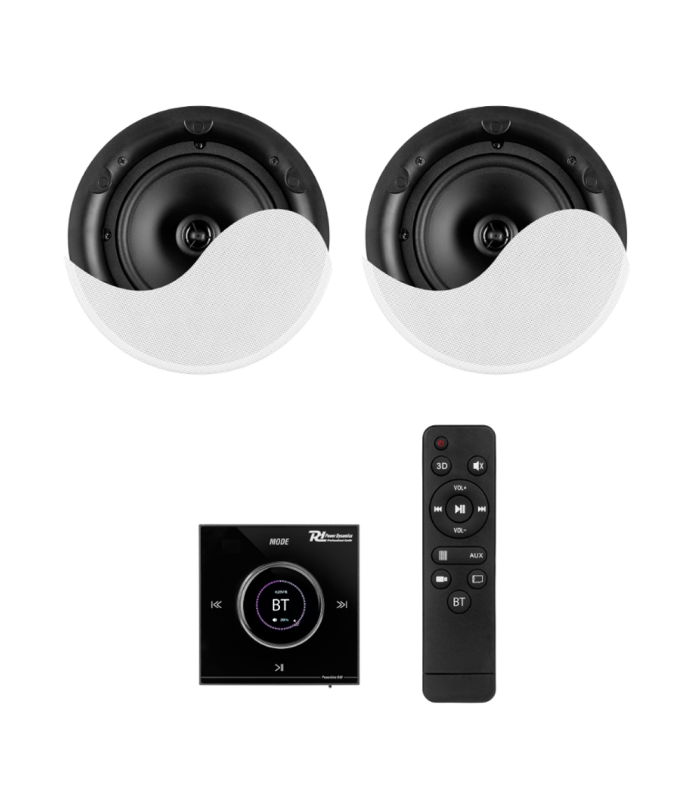POWER DYNAMICS POWERLINE B50BSET AMPLIFICADOR EMPOTRABLE 2x25W BLUETOOTH + 2 ALTAVOCES TECHO