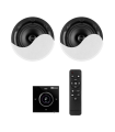 POWER DYNAMICS POWERLINE B50BSET AMPLIFICADOR EMPOTRABLE 2x25W BLUETOOTH + 2 ALTAVOCES TECHO (Negro)