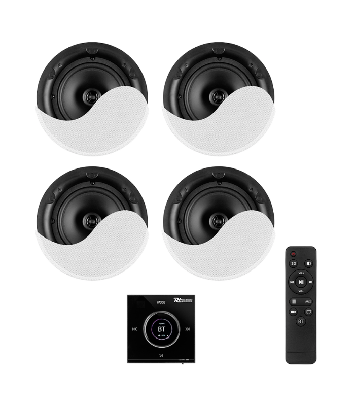 POWER DYNAMICS POWERLINE B100BSET AMPLIFICADOR EMPOTRABLE 4x25W BLUETOOTH + 4 ALTAVOCES TECHO