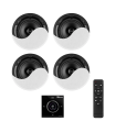 POWER DYNAMICS POWERLINE B100BSET AMPLIFICADOR EMPOTRABLE 4x25W BLUETOOTH + 4 ALTAVOCES TECHO (Negro)