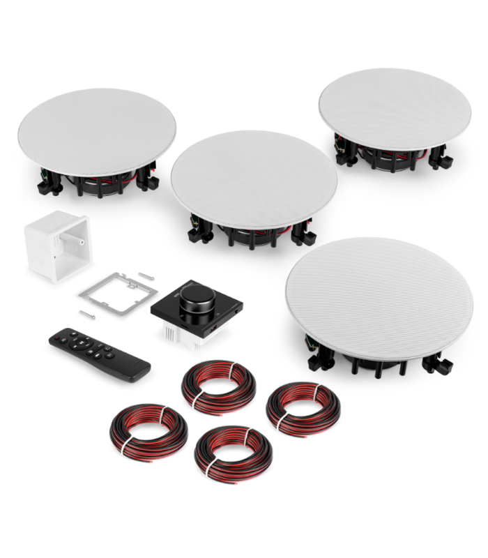 POWER DYNAMICS POWERLINE B100BSET AMPLIFICADOR EMPOTRABLE 4x25W BLUETOOTH + 4 ALTAVOCES TECHO