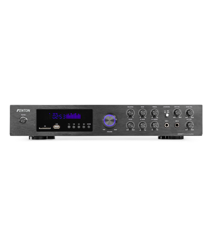 FENTON AV550BT AMPLIFICADOR 5.1 CANALES HOME THEATRE SURROUND 2 x 100W + 2x 30W 5 CANALES BLUETOOTH