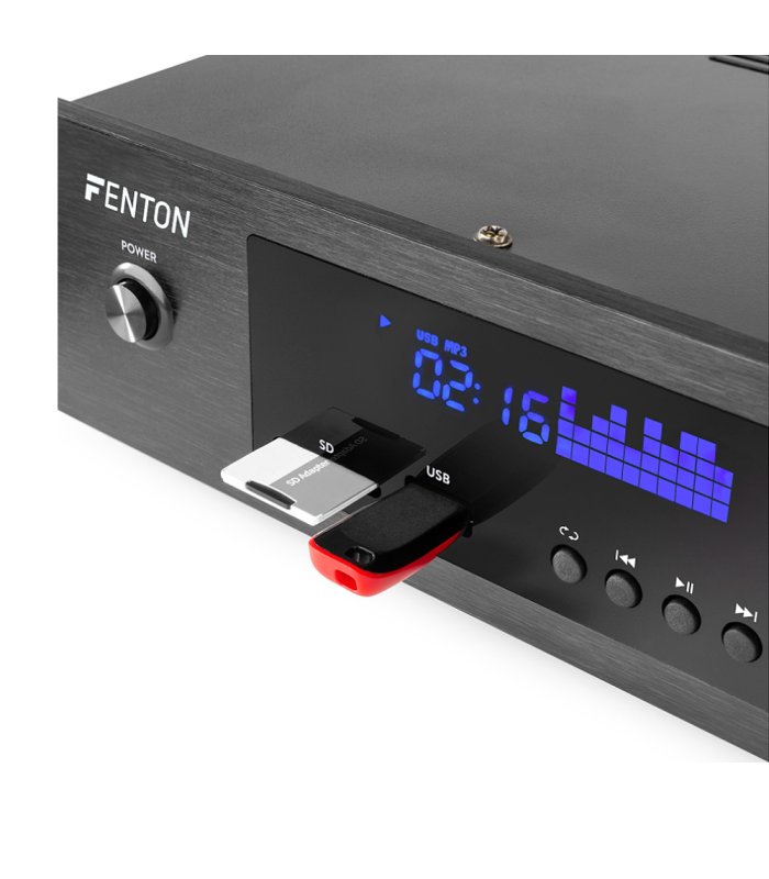 FENTON AV550BT AMPLIFICADOR 5.1 CANALES HOME THEATRE SURROUND 2 x 100W + 2x 30W 5 CANALES BLUETOOTH