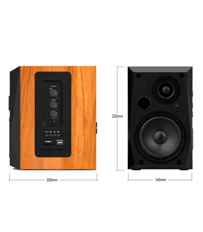 WIIBO NEO 50 ALTAVOZ ACTIVO + PASIVO DE ESTANTERÍA 50W Rms BT 4"