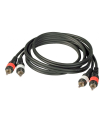 CABLE 2x RCA MACHO - 2x RCA MACHO 2,5m JBSYSTEMS