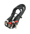 CABLE 2x RCA MACHO - 2x JACK 6.3mm MONO 1,5m JBSYSTEMS