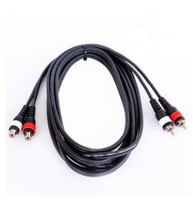 CABLE 2x RCA HEMBRA - 2x RCA MACHO 3m JBSYSTEMS