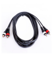 CABLE 2x RCA HEMBRA - 2x RCA MACHO 3m JBSYSTEMS