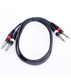 CABLE 2x JACK 6.3mm MACHO MONO - 2x JACK 6.3mm MACHO MONO 1.5m JBSYSTEMS
