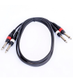 CABLE 2x JACK 6.3mm MACHO MONO - 2x JACK 6.3mm MACHO MONO 1.5m JBSYSTEMS