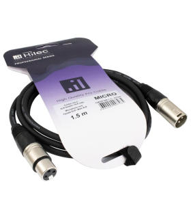 CABLE XLR MACHO A XLR HEMBRA 1,5m HILEC