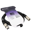 CABLE XLR MACHO A XLR HEMBRA 1,5m HILEC