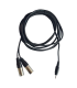 CABLE 1 MINI JACK 3.5mm ESTÉREO MACHO A 2 XLR MACHO 3m HILEC