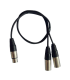 CABLE 1 XLR HEMBRA A 2 XLR MACHO 0.60m HILEC