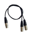 CABLE 1 XLR HEMBRA A 2 XLR MACHO 0.60m HILEC