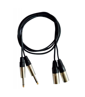 CABLE 2 JACK 6.3 MONO A 2 XLR MACHO 1.5m HILEC