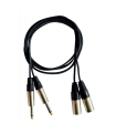 CABLE 2 JACK 6.3 MONO A 2 XLR MACHO 1.5m HILEC