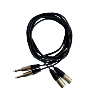 CABLE 2 JACK ST 6.3 A 2 XLR MACHO 3m HILEC