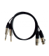 CABLE 2 JACK MONO 6.3 A 2 XLR HEMBRA 1.50m HILEC