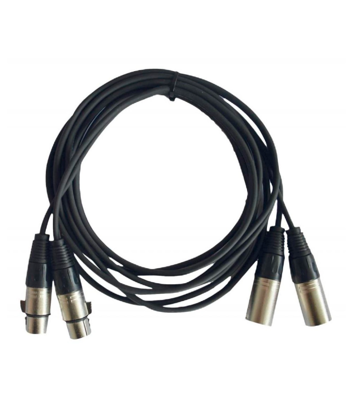 CABLE 2 XLR MACHO A 2 XLR HEMBRA 1,50m HILEC